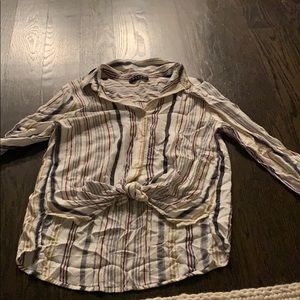 striped button up